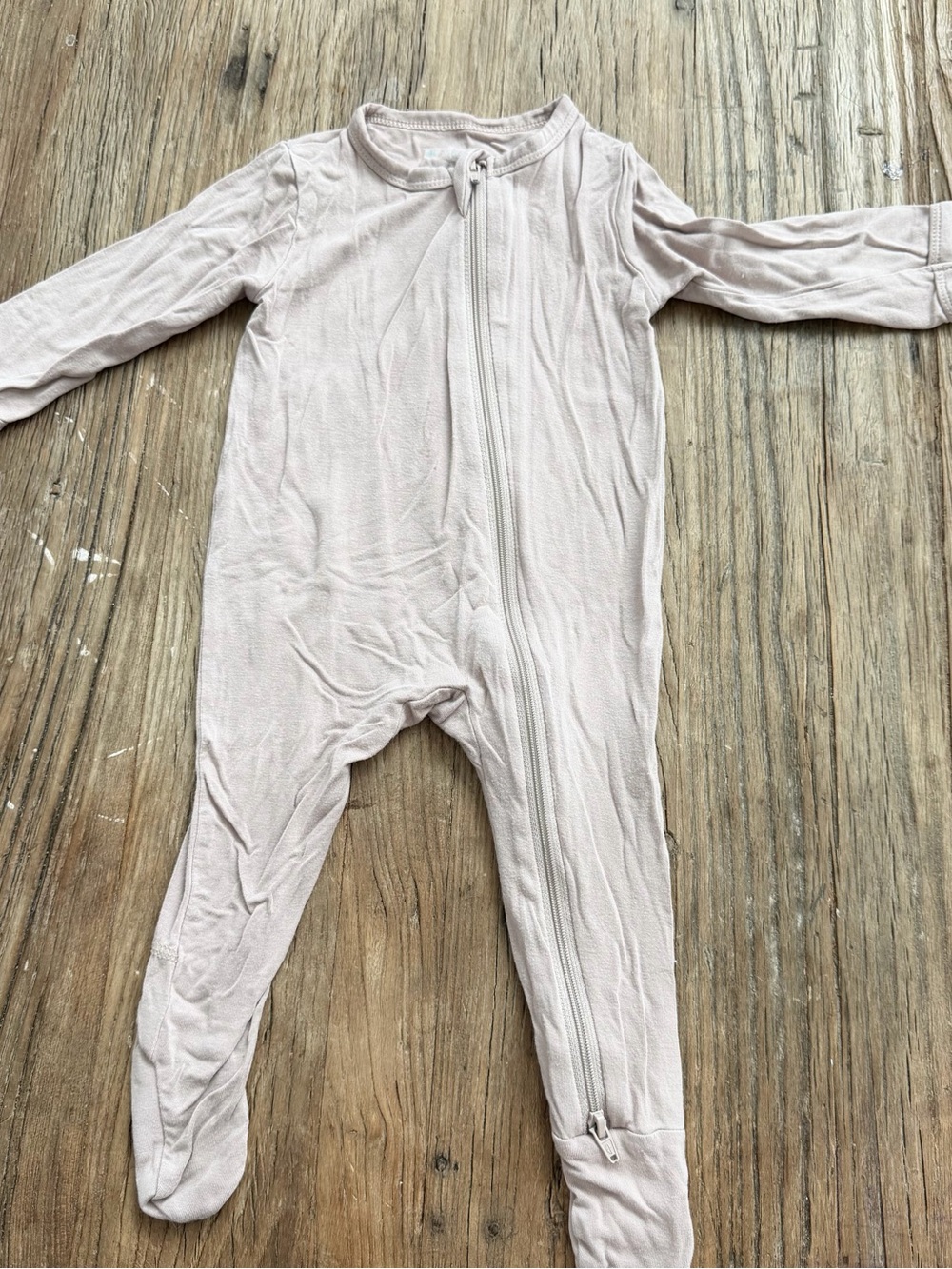 Kyte BABY Dusty Pink Footed Zip Pajamas